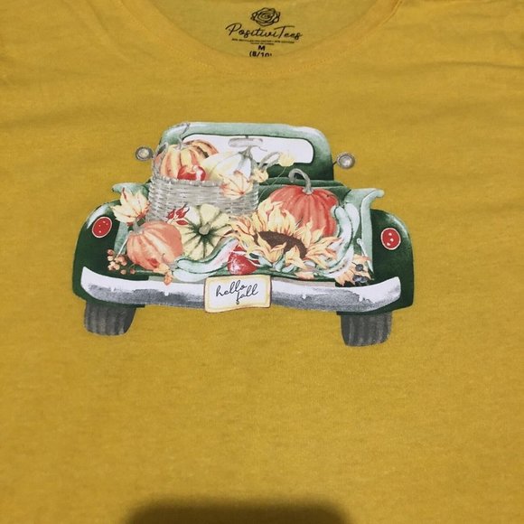 Women's Truck Load Tee T-shirt fall short sleeve crew neck size M mustard yellow - Picture 2 of 7